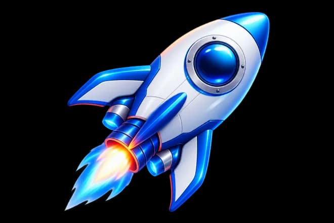 Rocket taking off representing a crash game multiplier